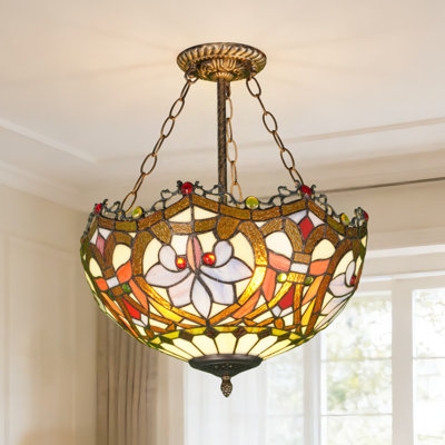 Plafonnier encastré 3 lumières 15,7 pouces Dragon Tail Locke pour salon / salle à manger