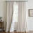 Full Blackout Curtains,Thermal Insulated Drapes,Double Layer Linen Blended Room Darkening Back Tab Pinch Pleat Drapes-120617278-115423547