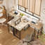 Aaleeyah L Shaped Farmhouse Computer Desk, 75 Inch Reversible Corner Office Desk with Shelves-2065290289