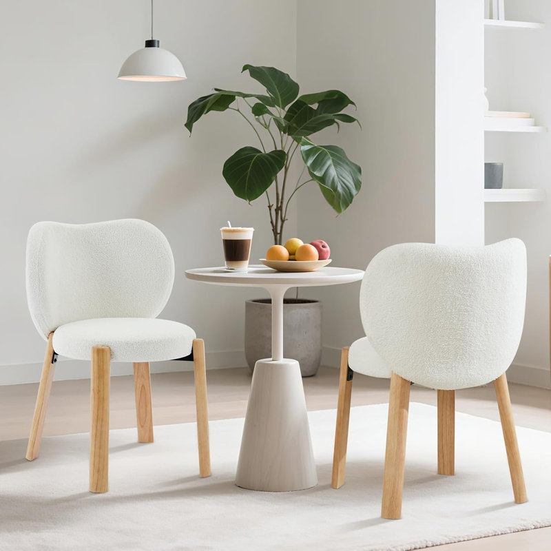 Fauteuil d'appoint confortable, fauteuil de maquillage, Blanc