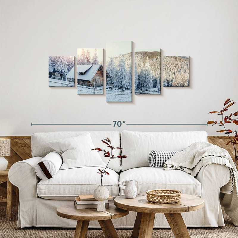 Chalet d'hiver des Carpates, H 24 po x l 55 po