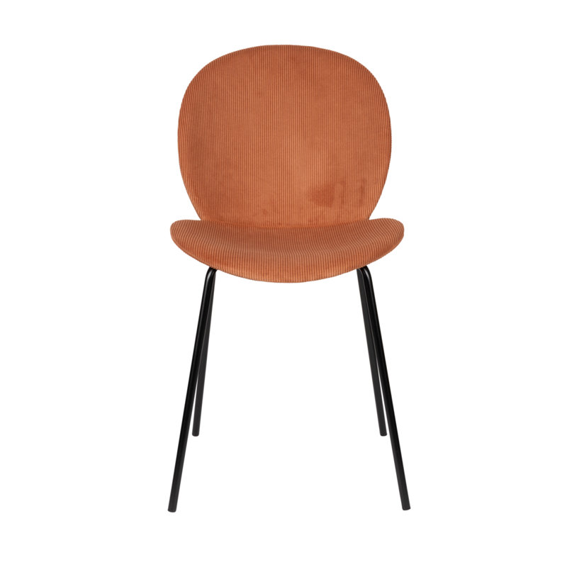 Bonnet Upholstered Dining Chair, Orange