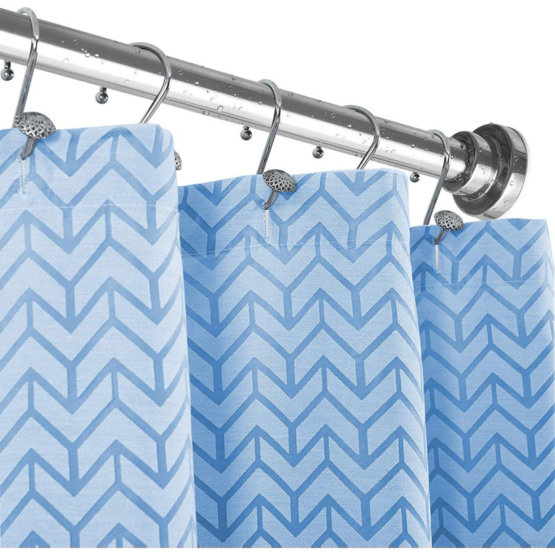 Adjustable Polished Stainless Steel Tension Shower Curtain Rod 42-72 Inches