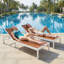 Lit de jour ergonomique inclinable pour le patio avec dossier réglable à 6 positions - Chaise longue d'extérieur pour la plage ou la cour-428859712