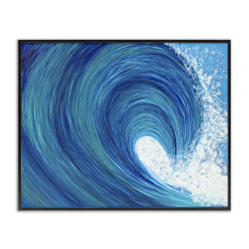 Vagues tourbillonnantes encadrées par Megan Morris, Giclée encadrée noir minuit, H 11 po x l 14 po
