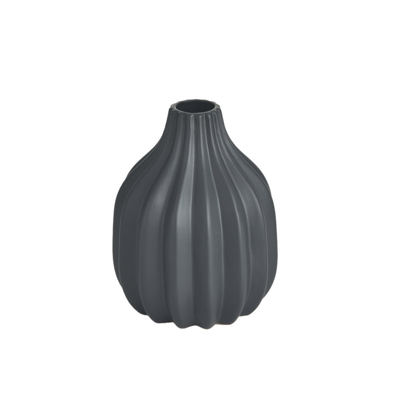 Burrosa Porcelain Table Vase, Black