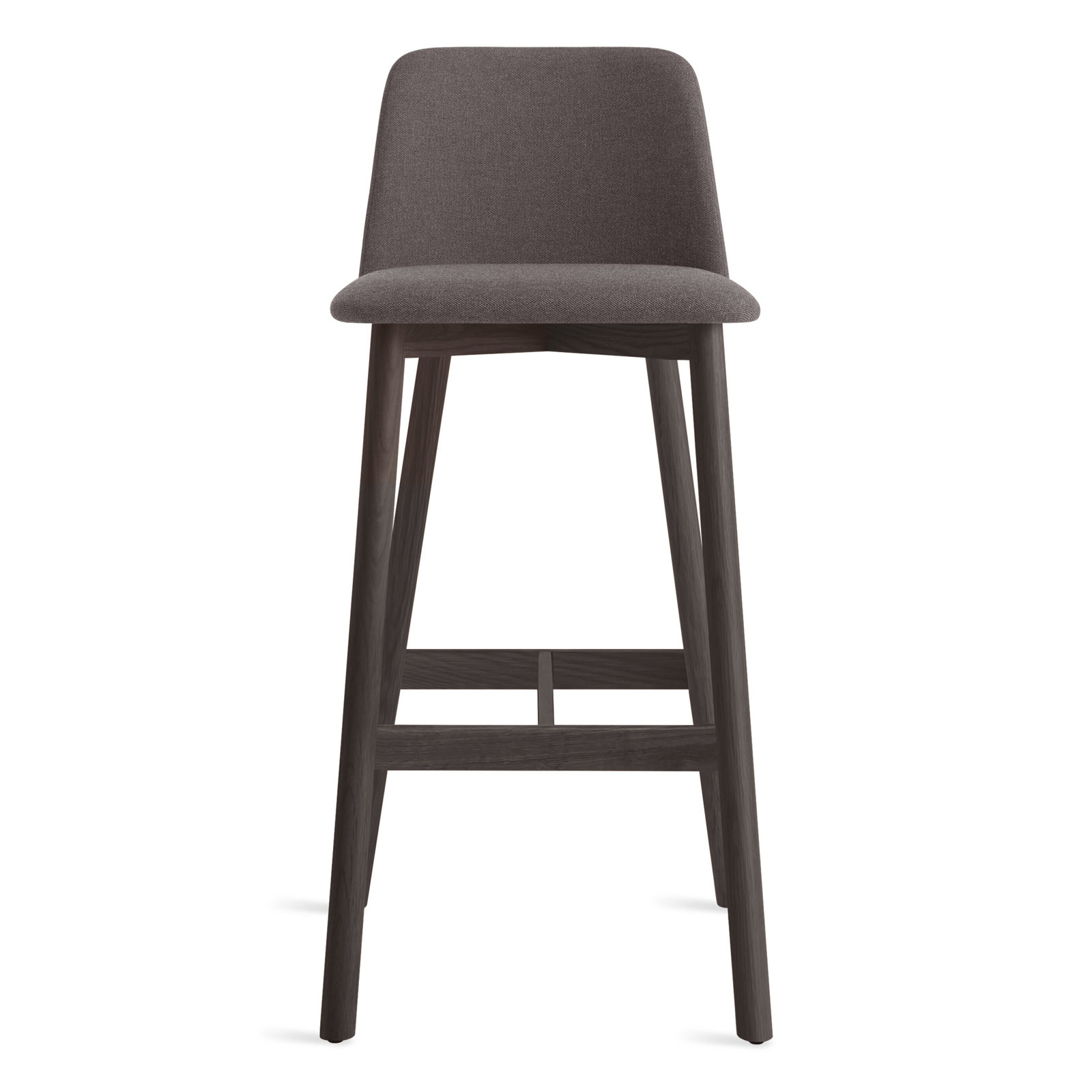 Chip Stool, Walnut, Bar Stool (31" Seat Height), Toohey Navy Plainweave