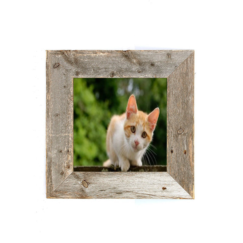Cadre photo rustique en bois, 12 po x 12 po