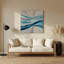 Art mural horizontal rayé bleu glacier-394057318