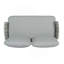 Causeuse et table en acier, blanc cassé et gris-1496700008-1496699991
