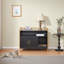 Grande armoire de rangement en bois pour chat avec 2 portes