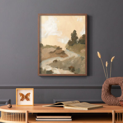 Hillside Walking Path I, reproduction encadrée - bois massif