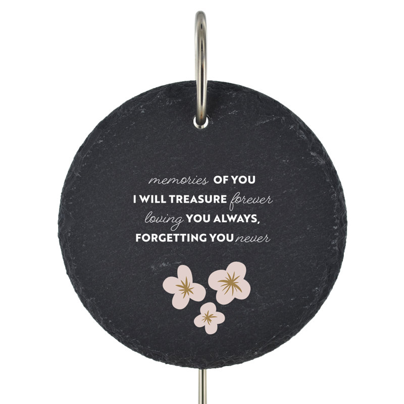 Borries Waterproof Slate Circle Grave Marker People Memorial Plaque
