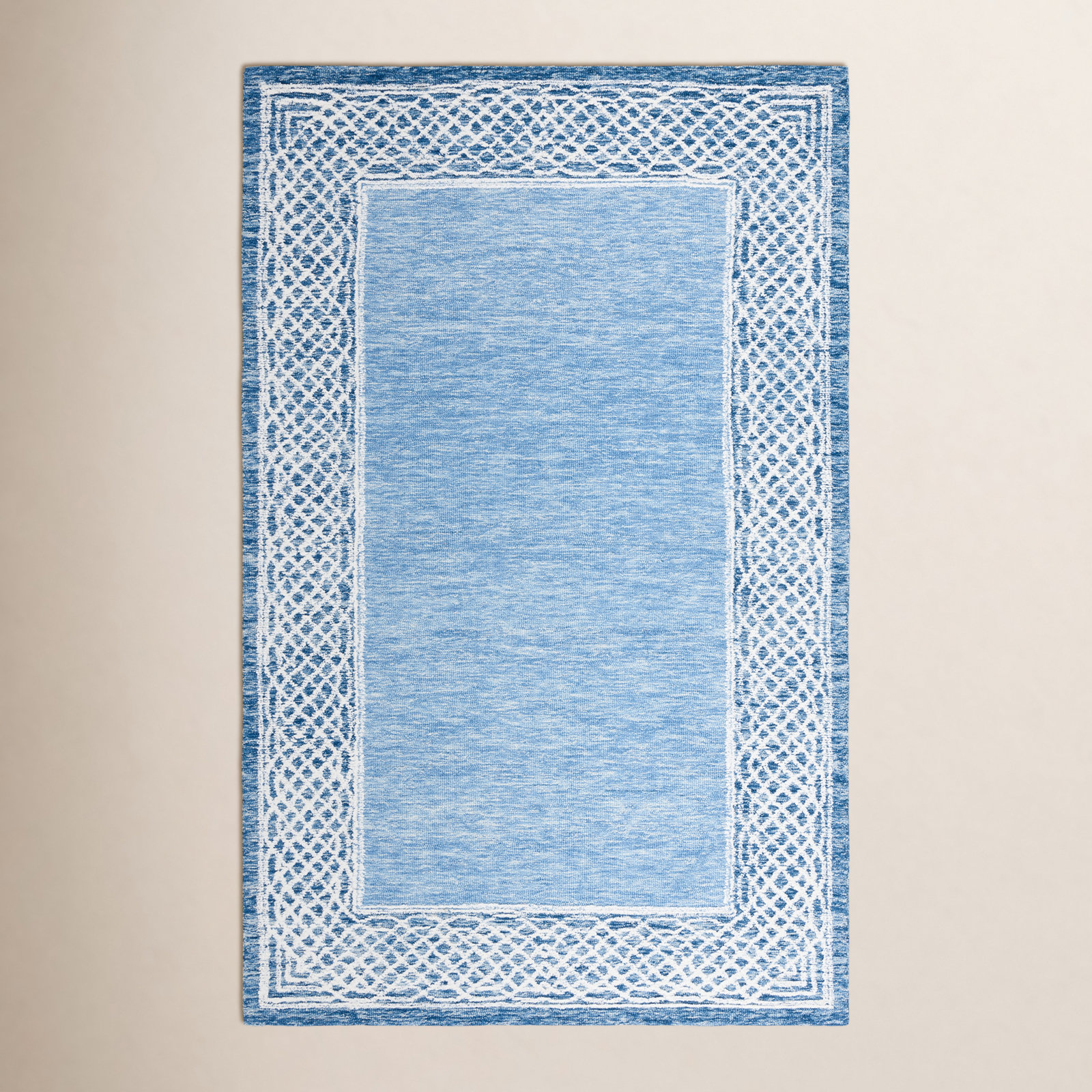 Hand-Tufted Geometric Wool Rug, Rectangle 3' x 5'