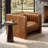 Broderic 38"W Oversized Full-Grain Leather Upholstered Square Channel Tufted Barrel Accent Armchair, Single Sofa-2130120047