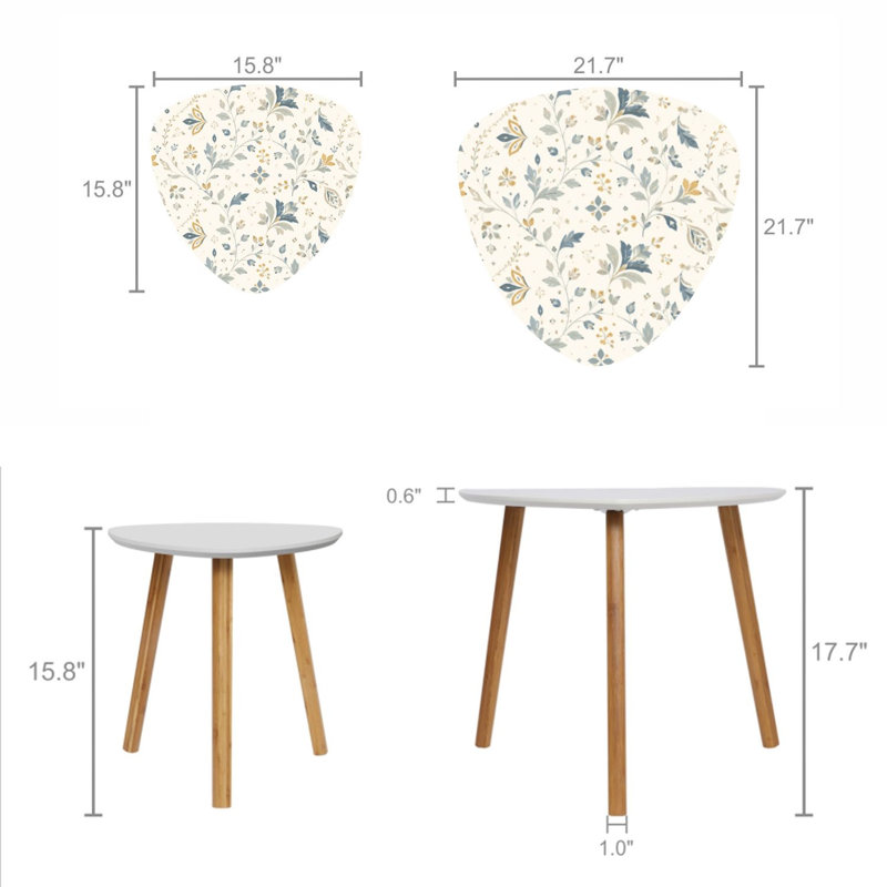 Ensemble de 2 tables gigognes Triangle Nesting