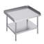 Table de travail en acier inoxydable, table de travail de préparation des aliments de 30 x 36 x 26 pouces, table de travail robuste à 3 côtés avec dosseret, table de travail en métal à hauteur réglable pour hôtel-restaurant