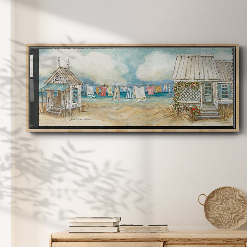 Fresh Laundry II, reproduction d'art sur toile, H 12 po x l 30 po x P 1,5 po, Naturel