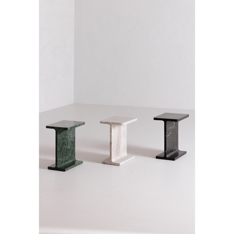 Marble End Table, Black