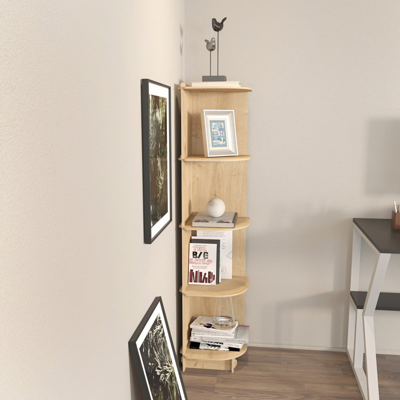 Bibliothèque standard en bois massif H 54,3 "x l 11" Bochov