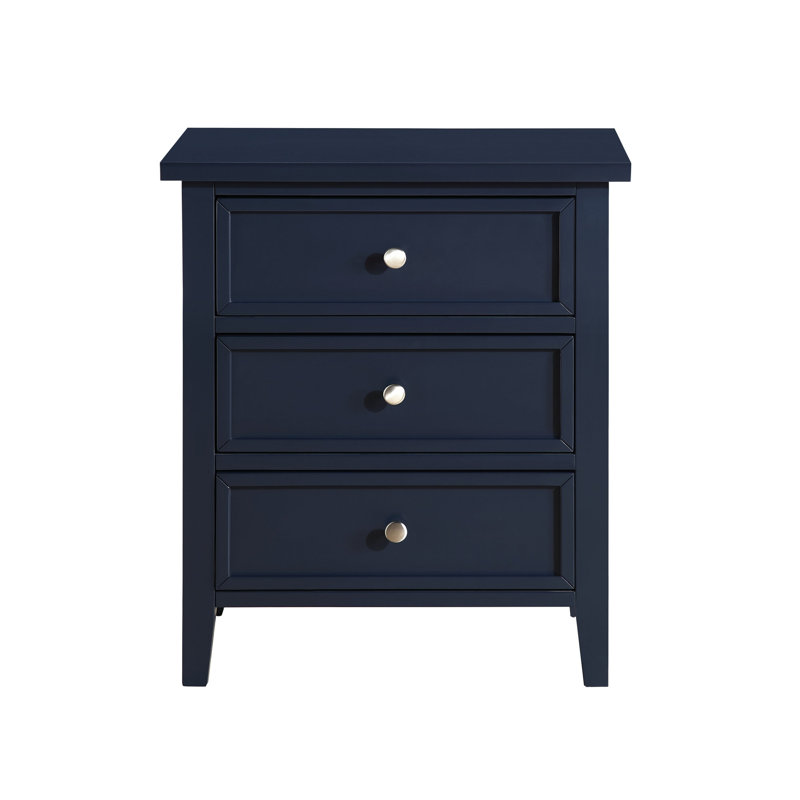 Table de chevet de style moderne Mid-Century, Bleu très foncé