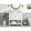 Meuble-lavabo 36 po avec lavabo supérieur, armoire de rangement moderne avec 2 portes à fermeture douce et 6 tiroirs, meuble-lavabo simple-115688335