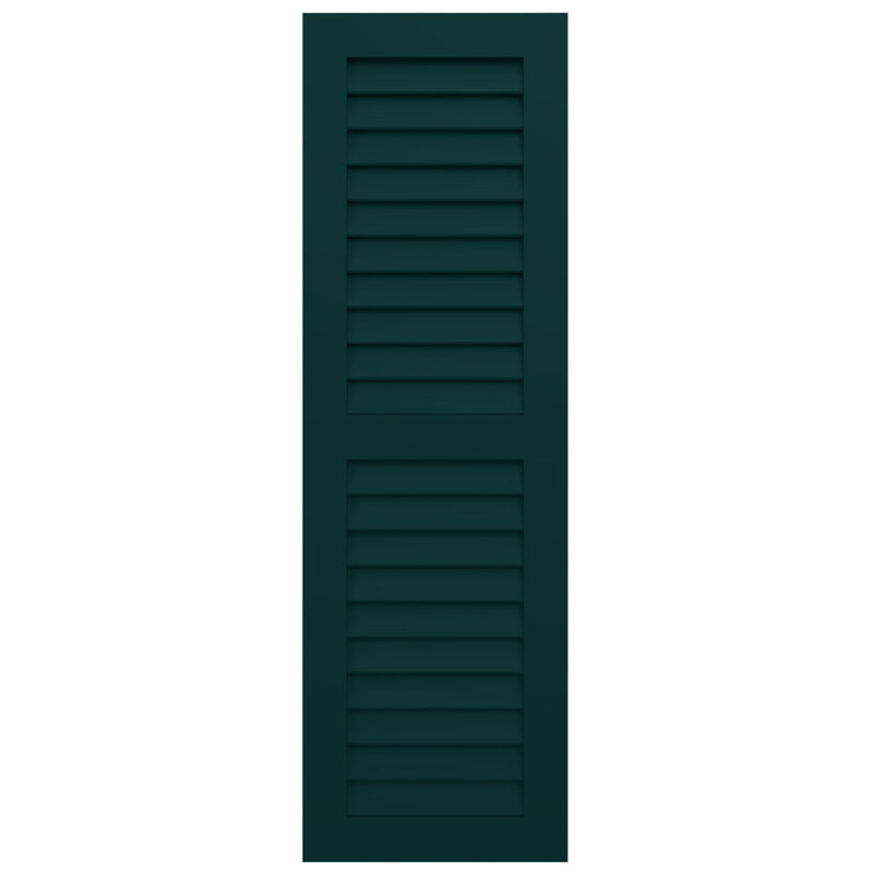 Deux volets à persiennes égales EnduraCore Composite, 12"W, 28"H, Vert thermique