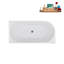 Baignoire de trempage autoportante 59 "avec drain et plateau en bambou 59" Streamline-83635481