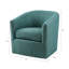 Fauteuil pivotant relax: pivotant à 360 degrés, résistance au poids de 300 lb, revêtement bleu sarcelle avec textures or / indigo, structure en bois massif et en métal, mousse dense, fauteuil à clous, capacité, velours indigo / or-530553432