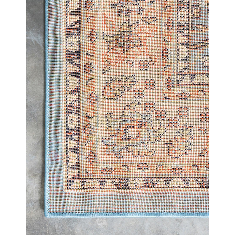 Zayandeh Blue Area Rug, Rectangle 2'2" x 3'