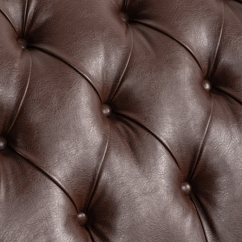 Chaise longue sans accoudoirs 62,8 po, Noir, Marron foncé