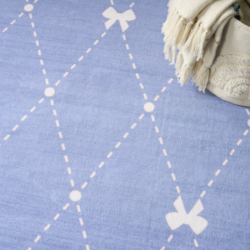 Tapis bleu Arranjeet, Rectangle 6 pi 6 po x 9 pi 2 po