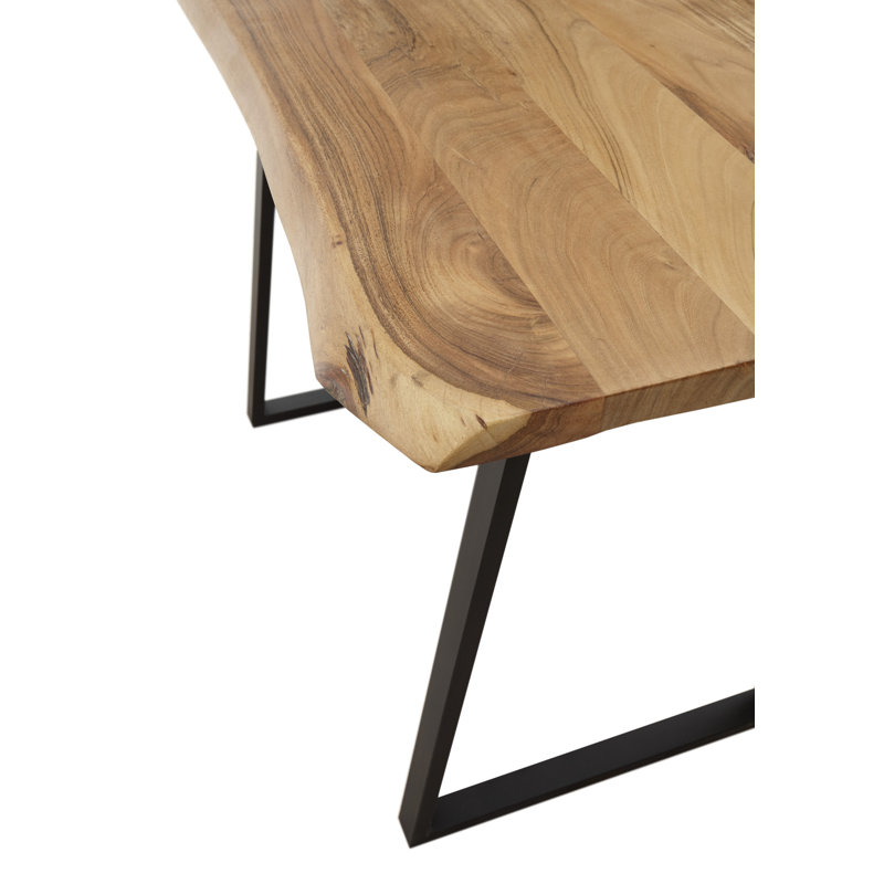 Tappan Acacia Solid Wood Top Metal Base Dining Table