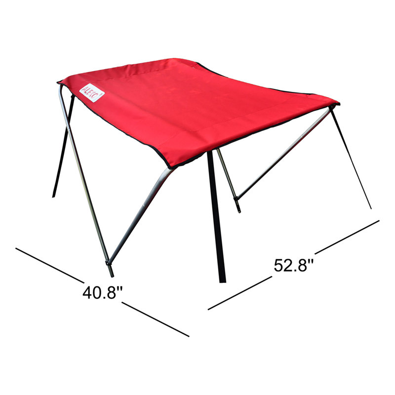Rectangle Shade Sail with Posts, Red