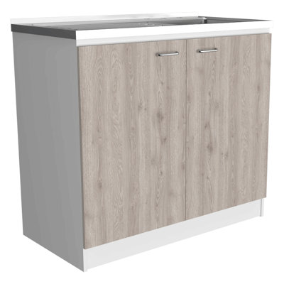 Évier utilitaire avec armoire, double porte et une tablette Napoles