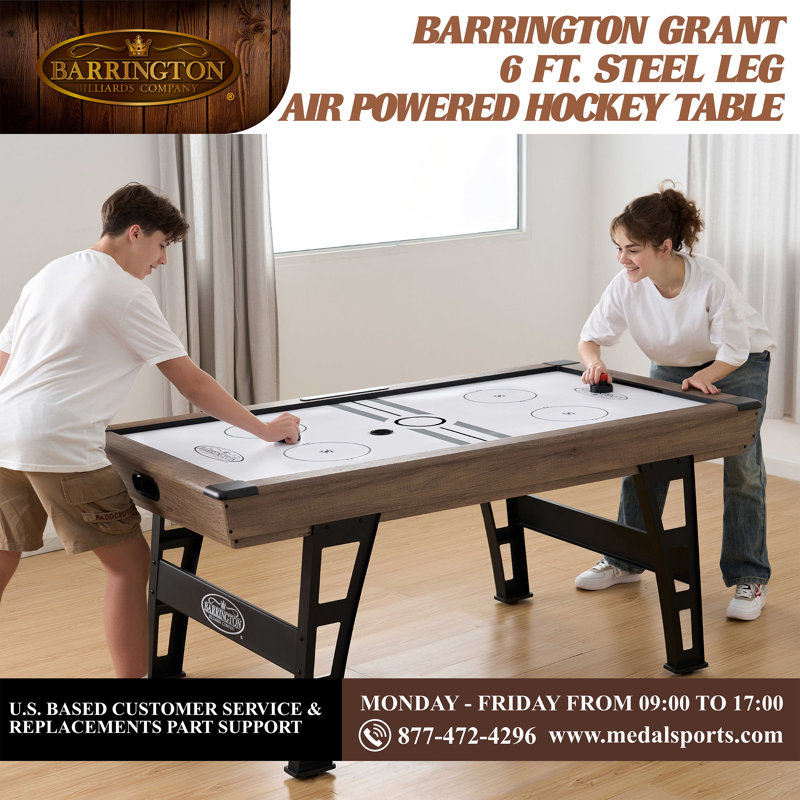 Ensemble de table de hockey pneumatique 6 pi avec poussoir et rondelle Barrington Grant