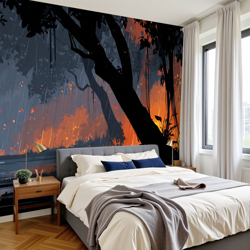 Papier peint adhésif pour forêt tropicale Rainforest Jungle Savannah, L 144 po x l 100 po