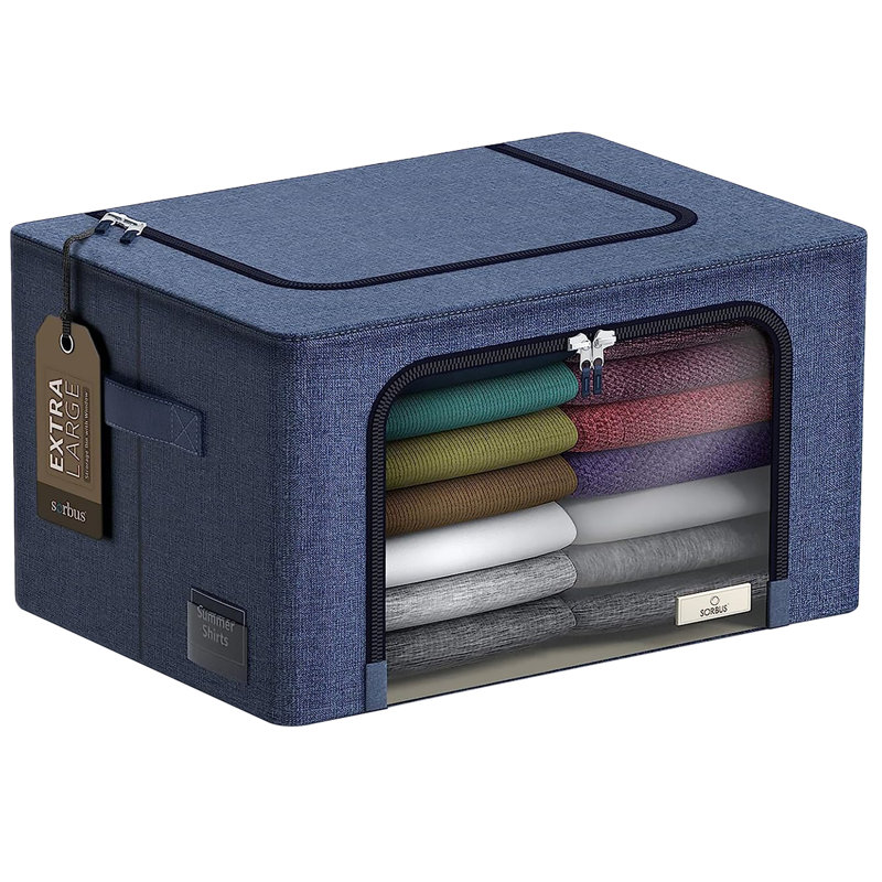 Boîte Sorbus, Bleu, H 13 po x l 19,5 po x P 15 po
