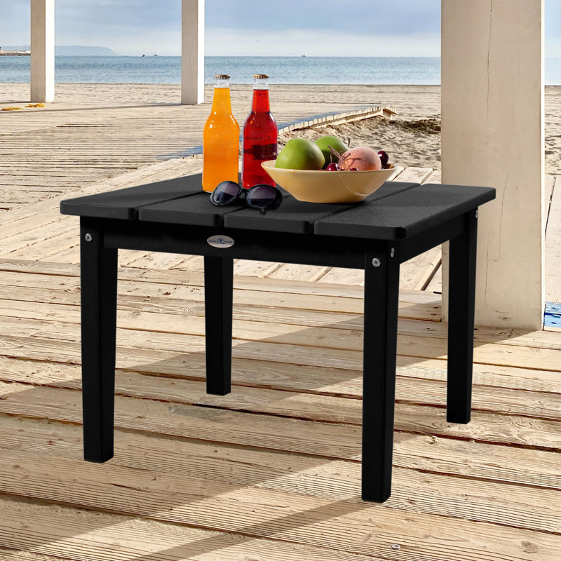 Middendorf Adirondack Outdoor Patio Table, 17" H x 22.75" W x 22.75" D, Black Sand