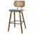 26" Modern Upholstered Low Back Rattan Wood Counter Height Stool-96885271-91870246