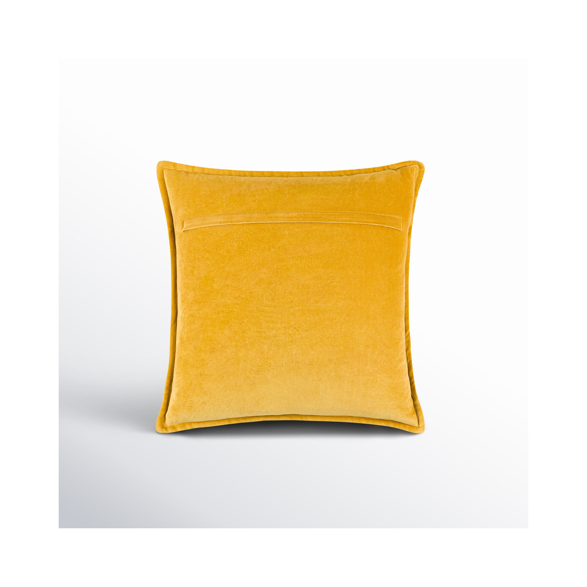 Edgar 100% Cotton Throw Pillow, Down, Yellow, 20"H x 20"W