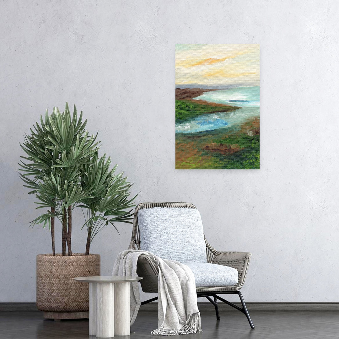 Serene Coastal Landscape Peaceful Serene Tranquil Coastal Landscape Wall Art Print