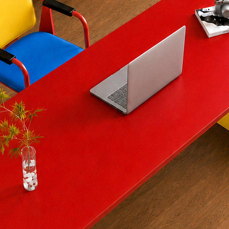Bureau en bois de pin durable et métal au design aux couleurs vives, H 29,52 po x l 62,99 po x P 27,55 po