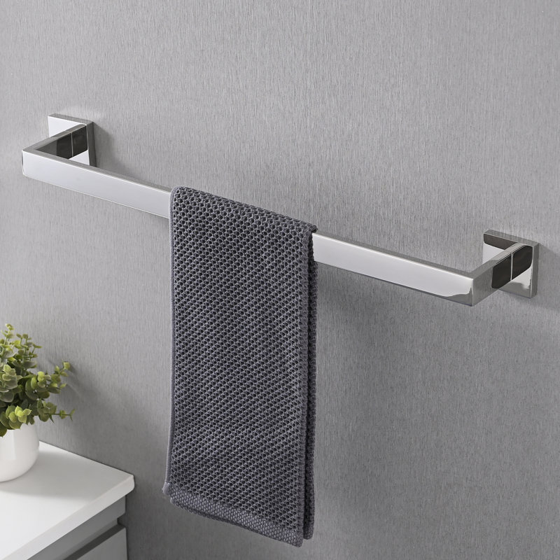 Ensemble de salle de bain 5 pièces SUS304: barre à serviettes + anneau + crochets + support en TP, finition brossée