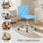 Lavdi Armless Office Desk Chair Modern Tufted Task Chair Faux Leather Upholstered Computer Chair with Adjustable Seat Height-573301470
