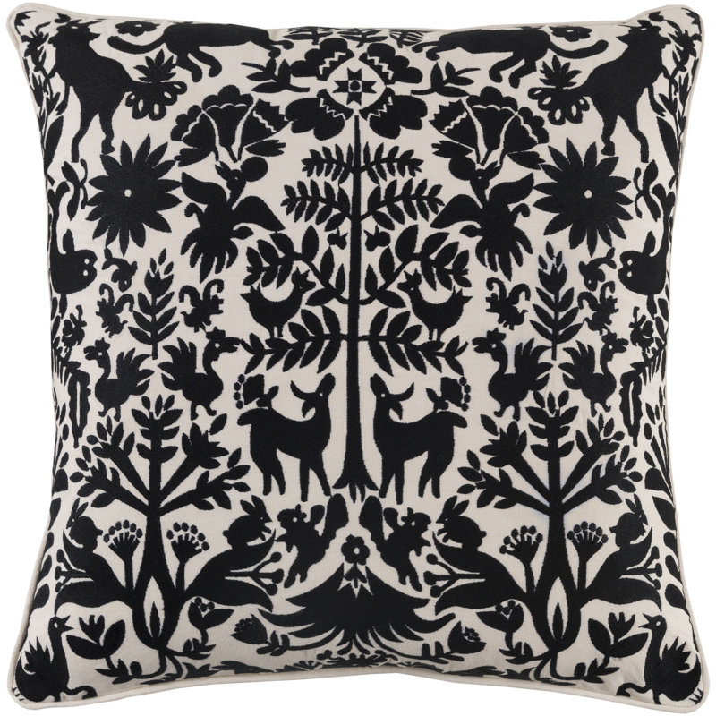 Housse de coussin en coton Kanosh, 20 po x 20 po, Aigue-marine