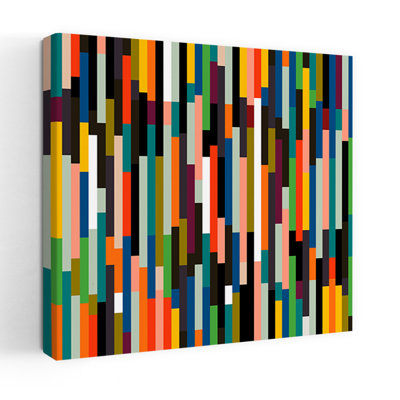 Art contemporain abstrait géométrique coloré