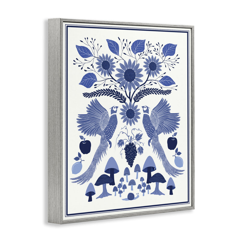  Art de giclée de Woodland Blue Folk par Darlene Seale, H 20 po x l 16 po, Estampe numérique Farmhouse