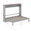 Lit escamotable avec station de charge USB, armoire murale escamotable en bois Murphy-131100510