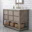 Artemus Tessa Meuble-lavabo de comptoir en bois de manguier et marbre blanc de Carrare-108713845